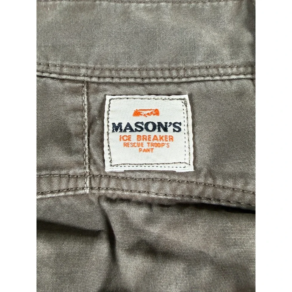 Masons Rescue Troops Ice Breaker Pant Mens size 34x35 Brown FLAWS - See Desc **